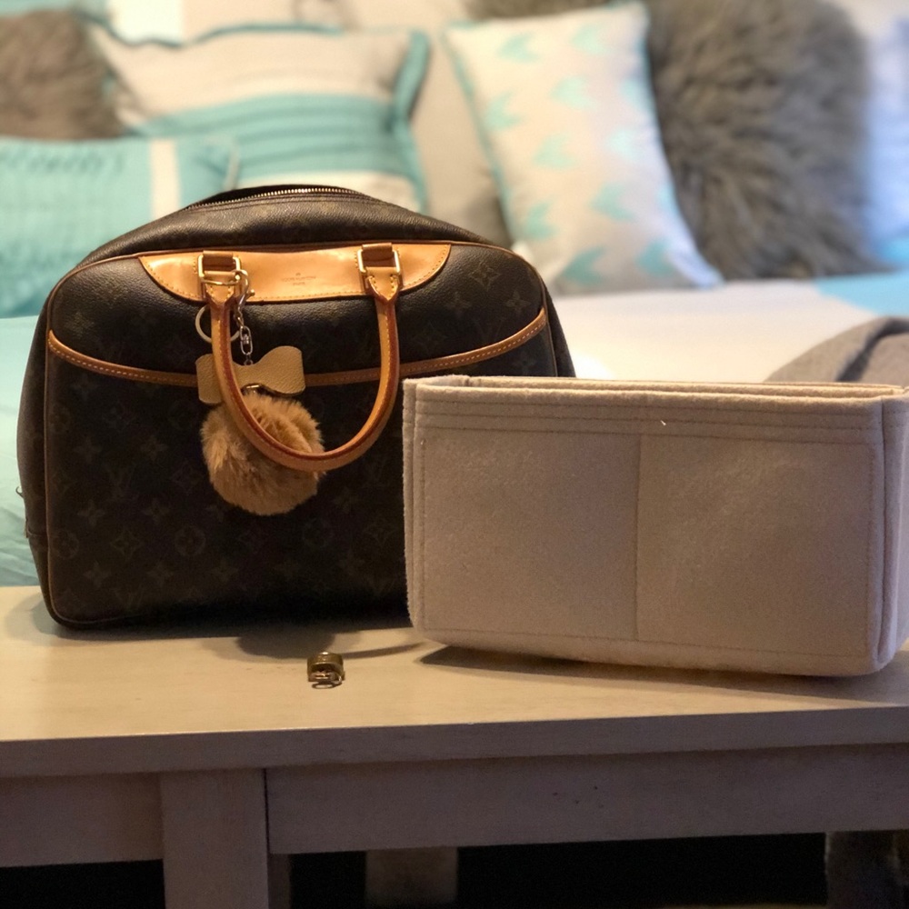 Louis Vuitton Brown Monogram Satchel with Tan Leather Trim